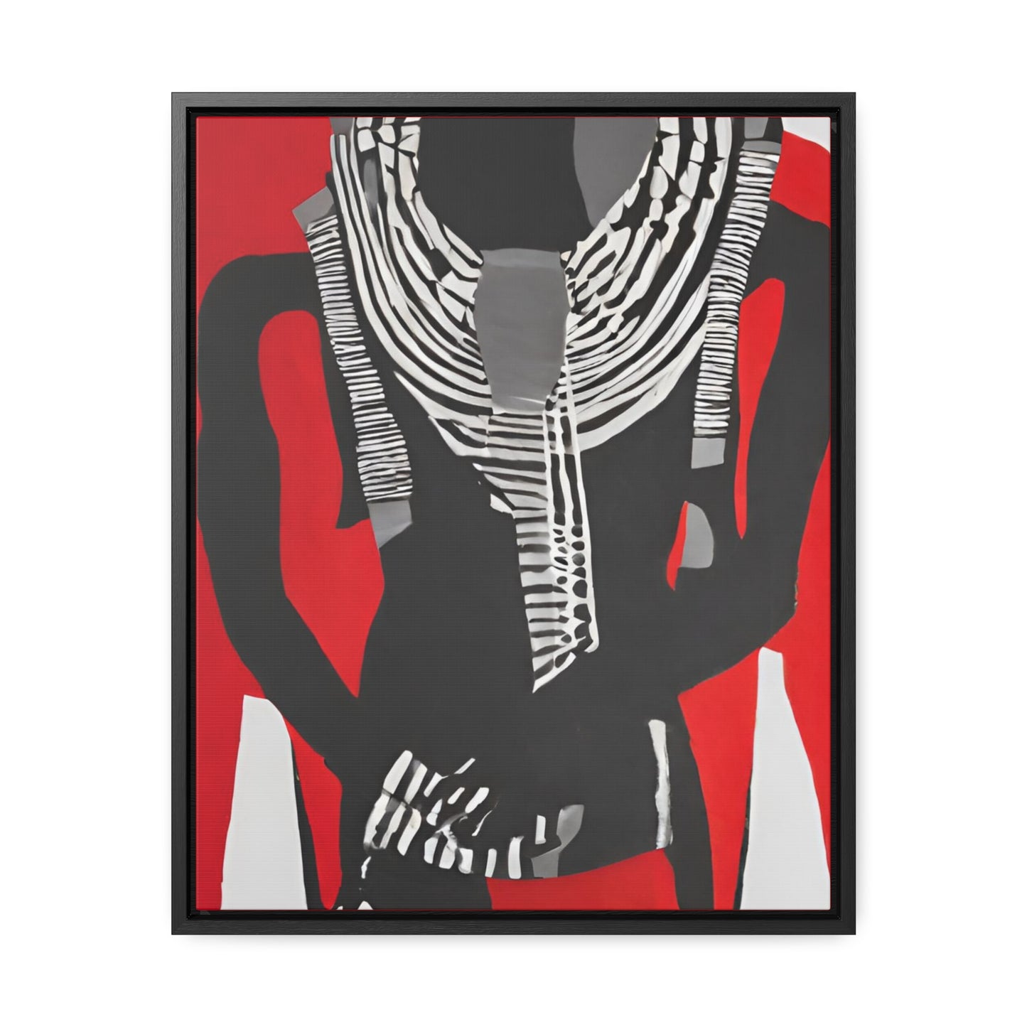 Zari African Art Framed Canvas Wrap