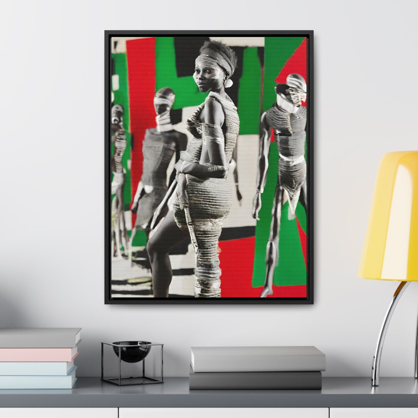 Efua African Art Framed Canvas Wrap
