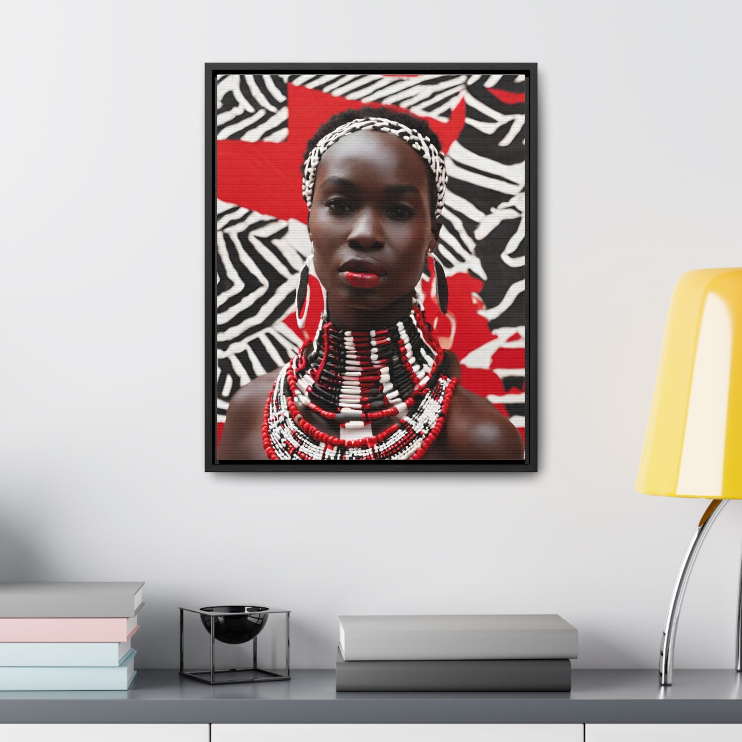 Lateefah African Art Framed Canvas Wrap