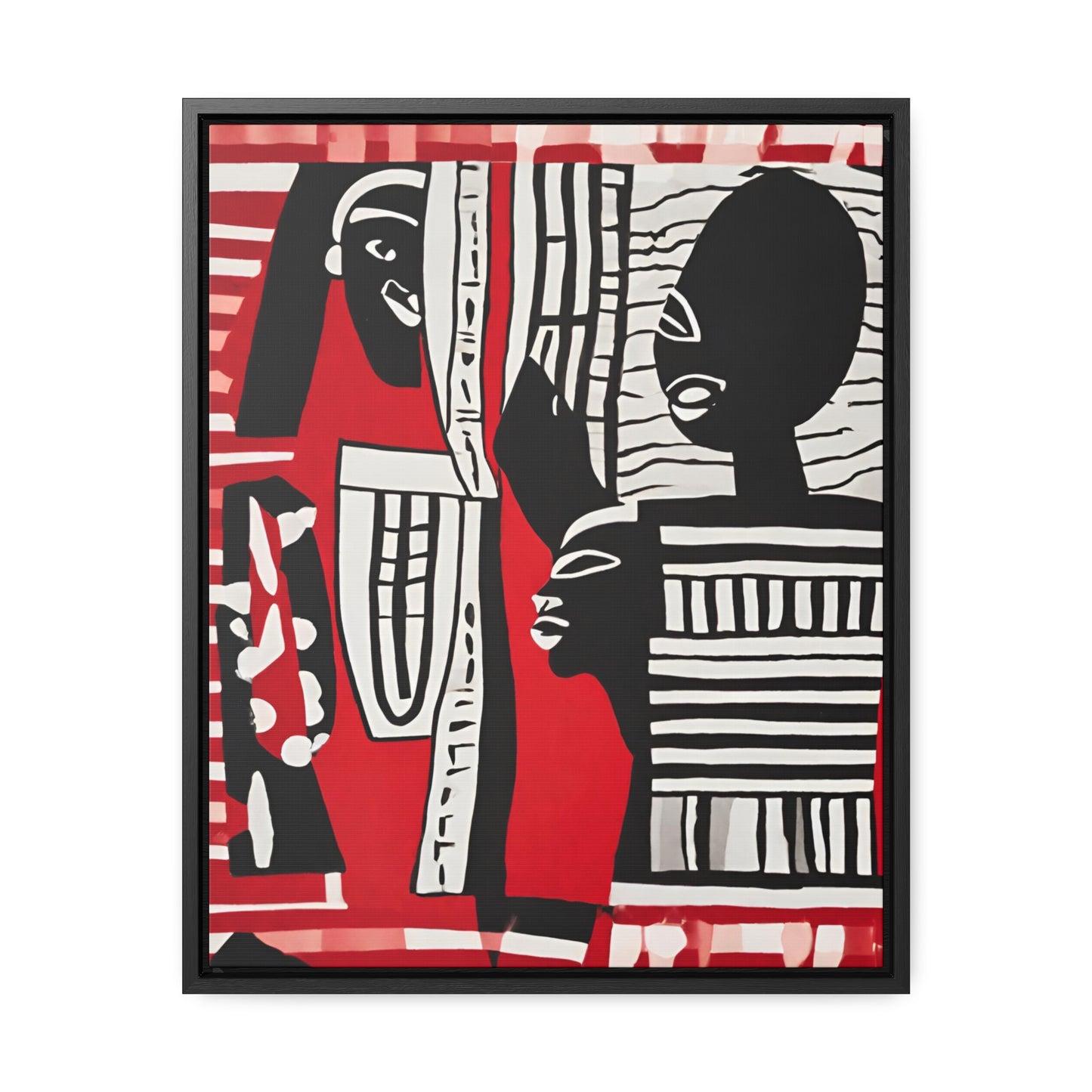 Winta African Art Framed Canvas Wrap