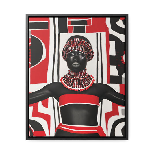 Behati African Art Framed Canvas Wrap