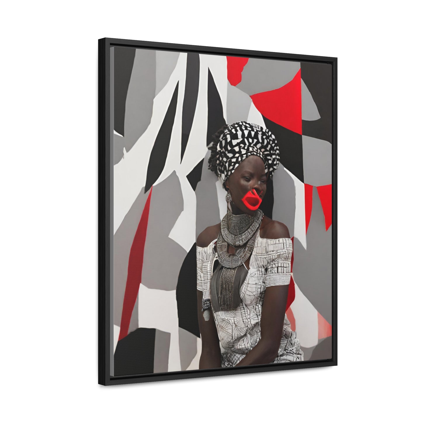 Zendaya African Art Framed Canvas Wrap
