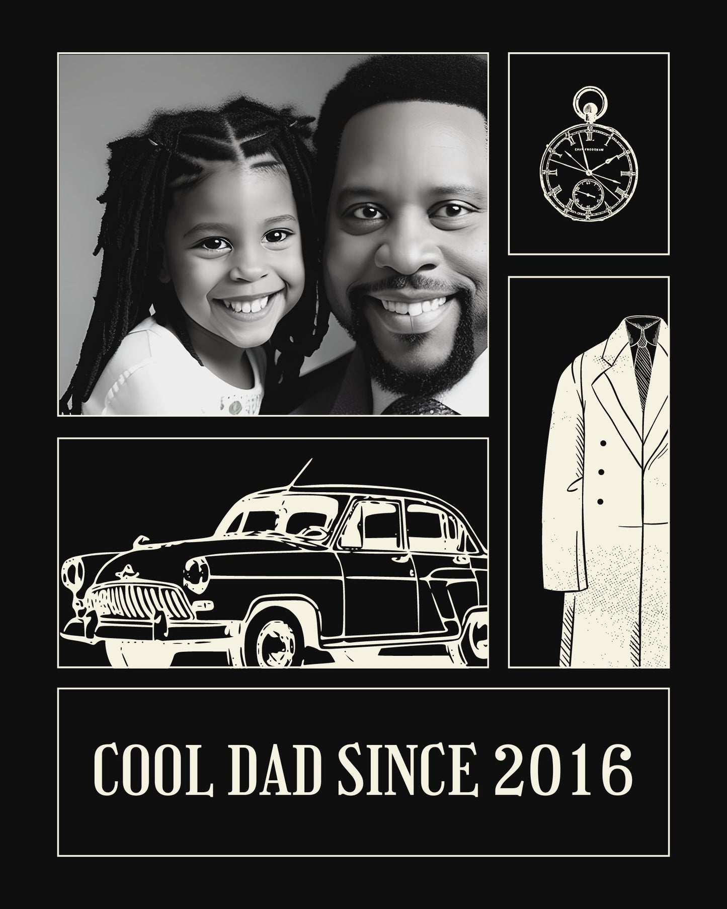 Cool Dad Since Framed Poster  *Custom*