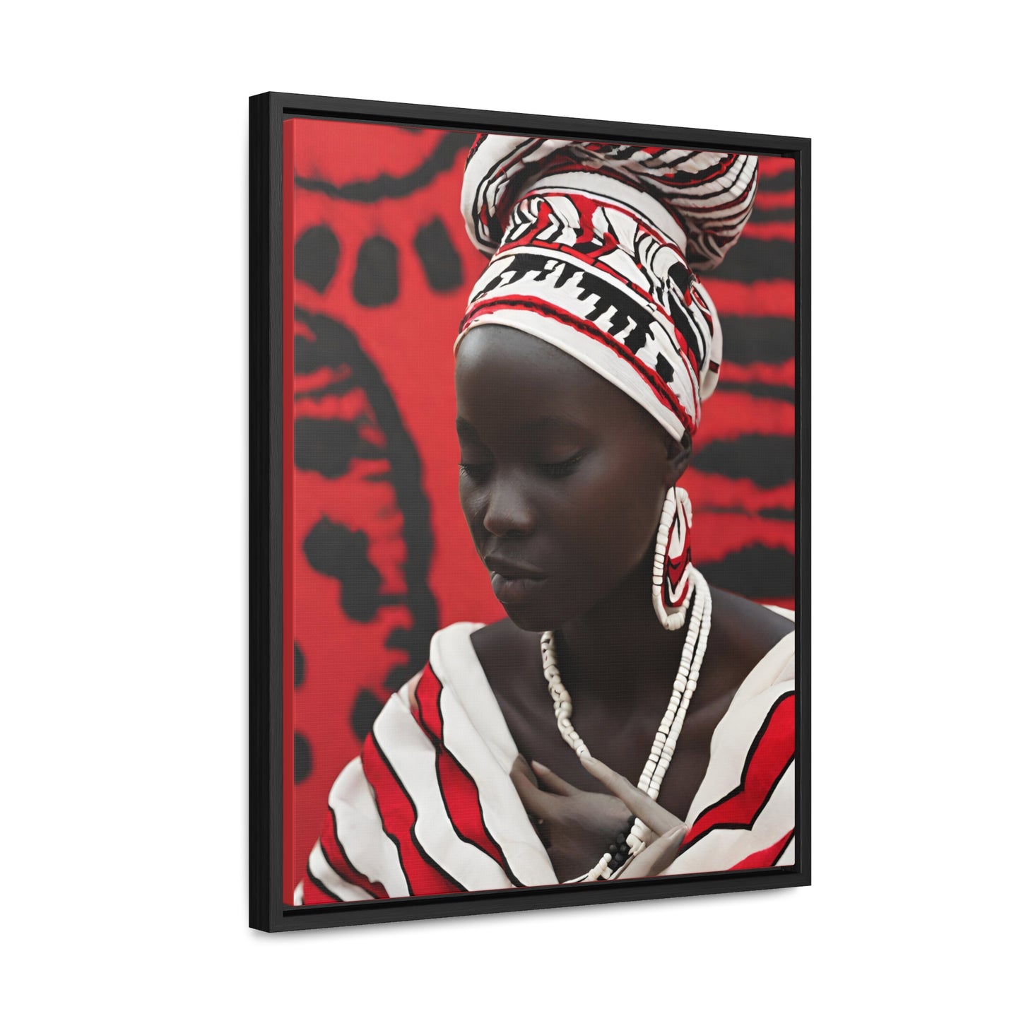 Safara African Art Framed Canvas Wrap