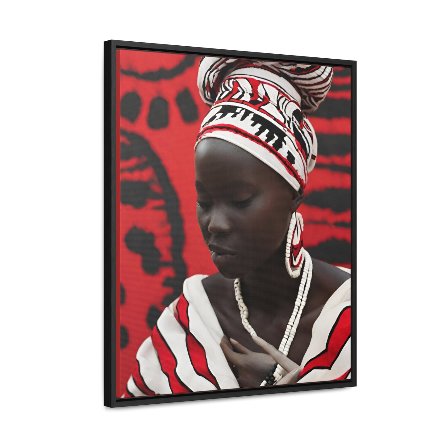 Safara African Art Framed Canvas Wrap