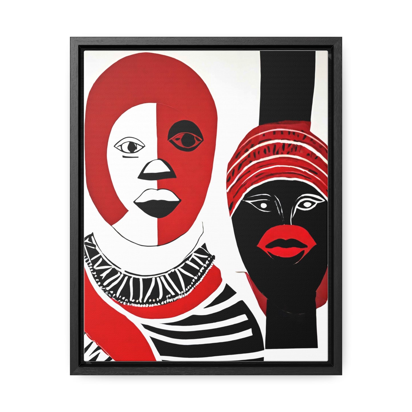 Adebola African Art Framed Canvas Wrap