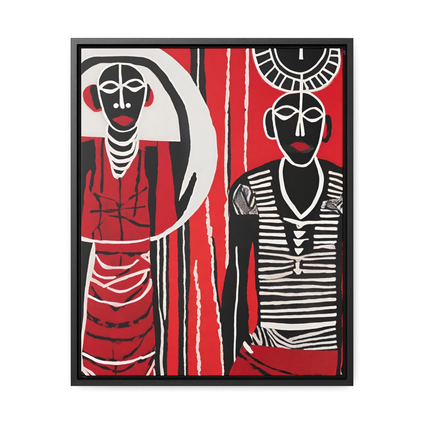 Addae & Nomalanga African Art Framed Canvas Wrap