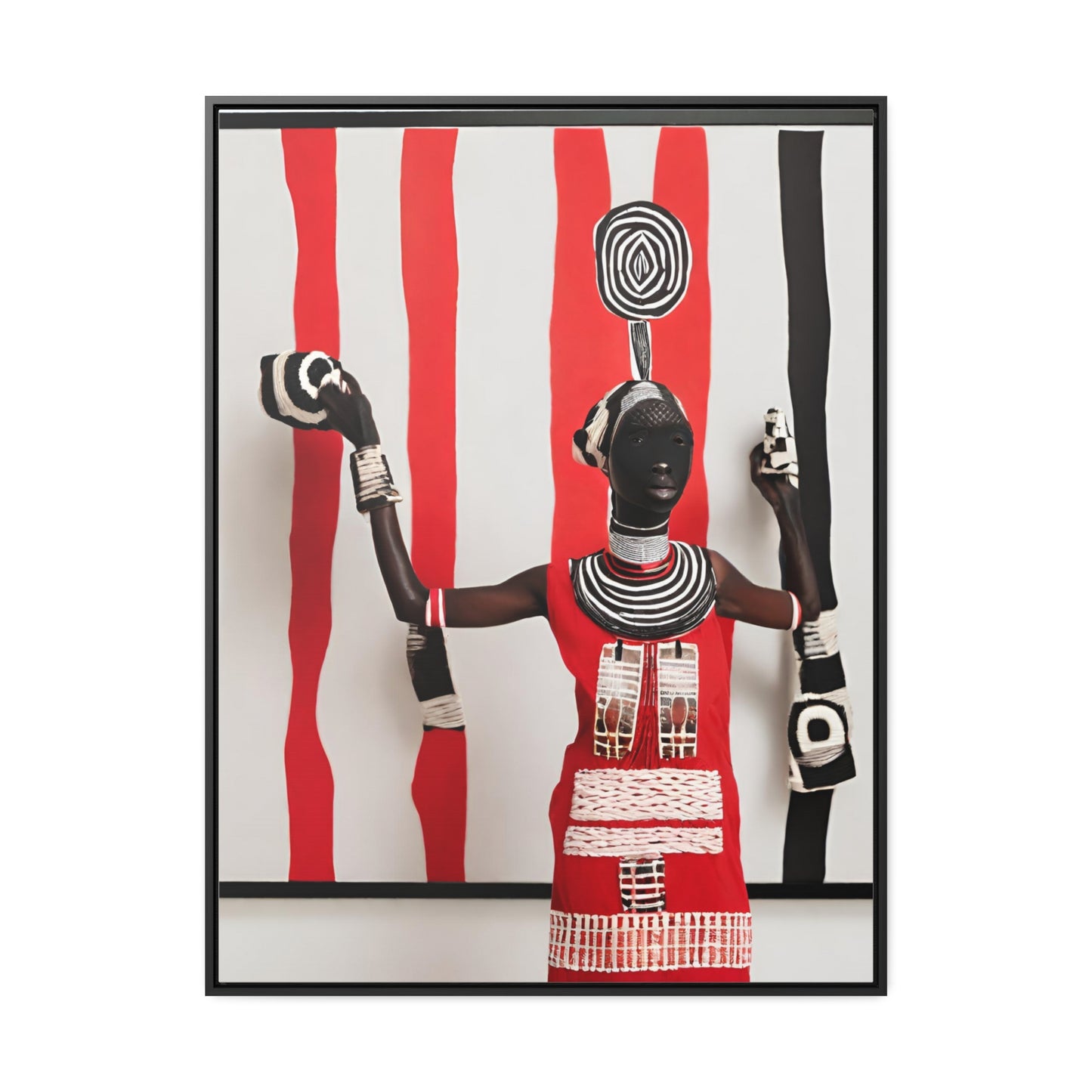 Maizah African Art Framed Canvas Wrap