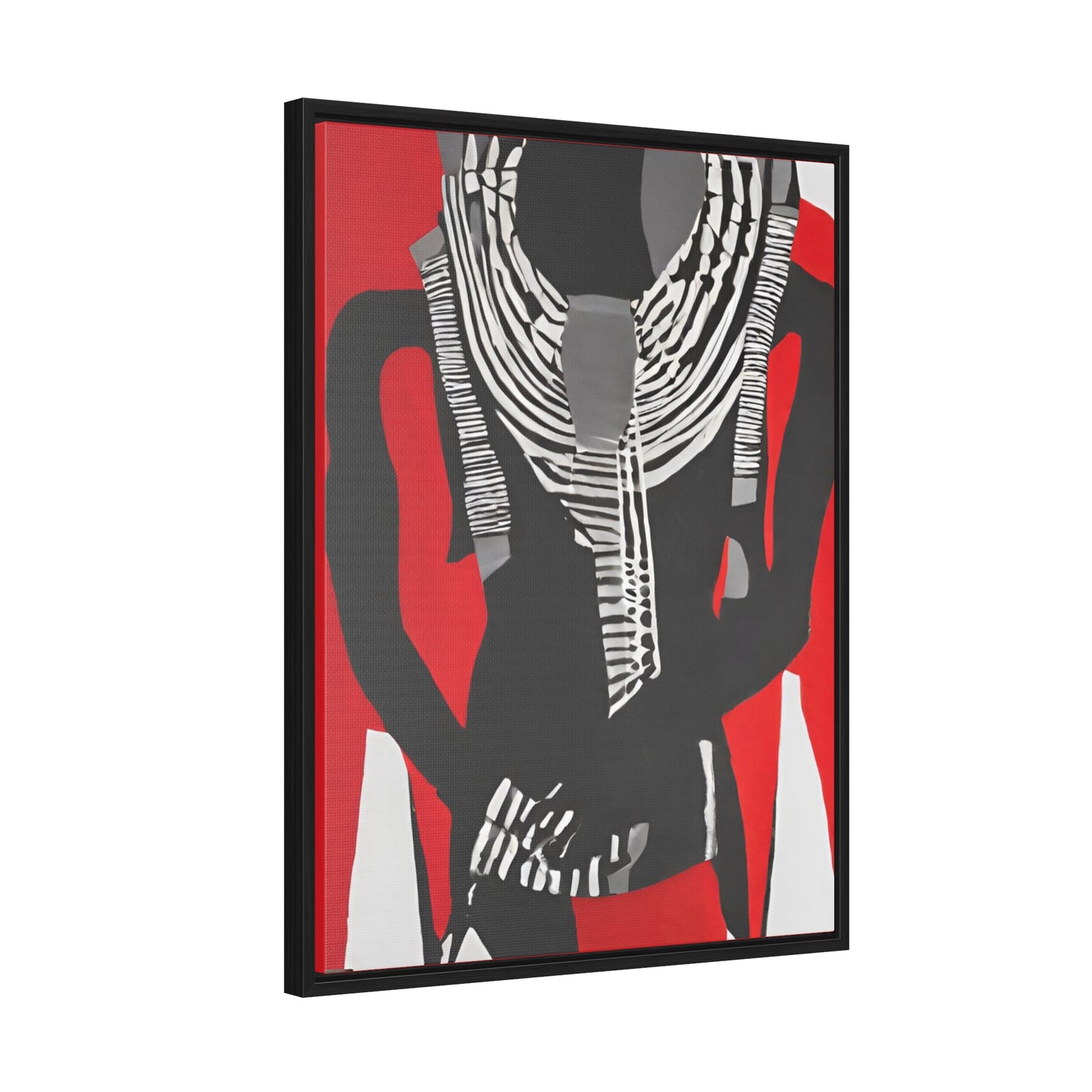 Zari African Art Framed Canvas Wrap