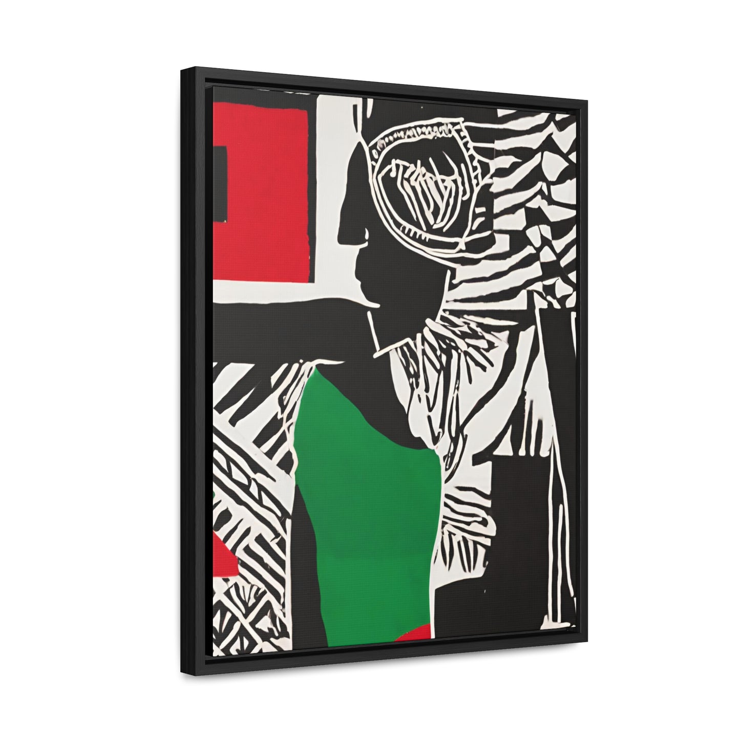 Hibo African Art Framed Canvas Wrap