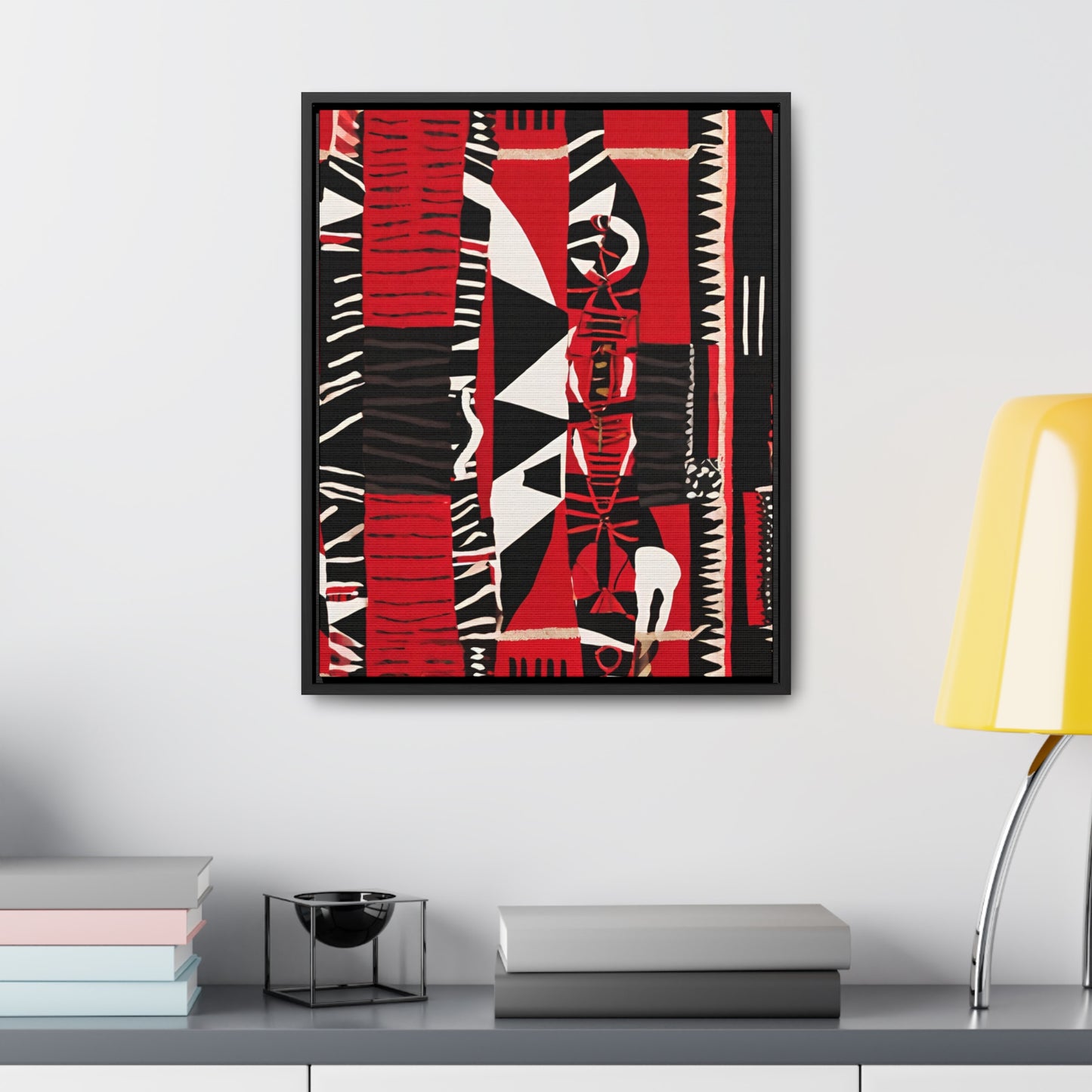 Abena African Art Framed Canvas Wrap