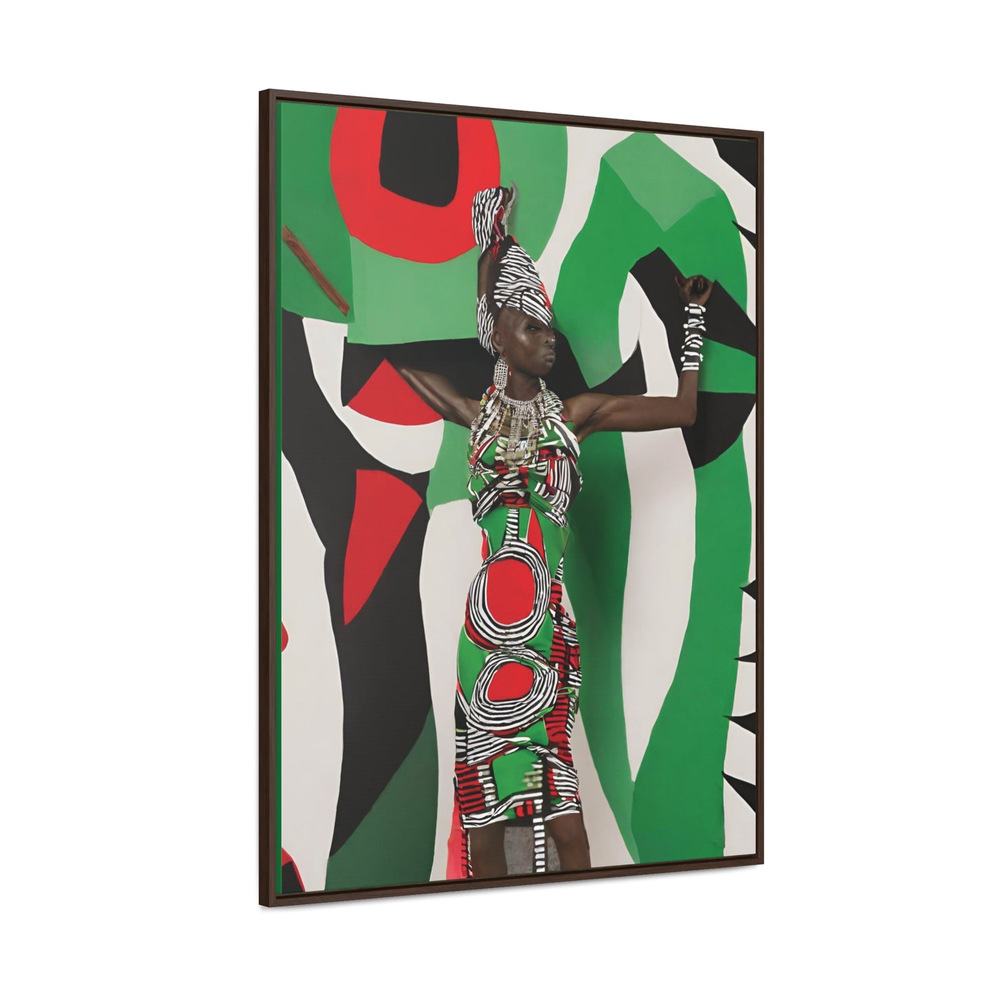 Tiana African Art Framed Canvas Wrap