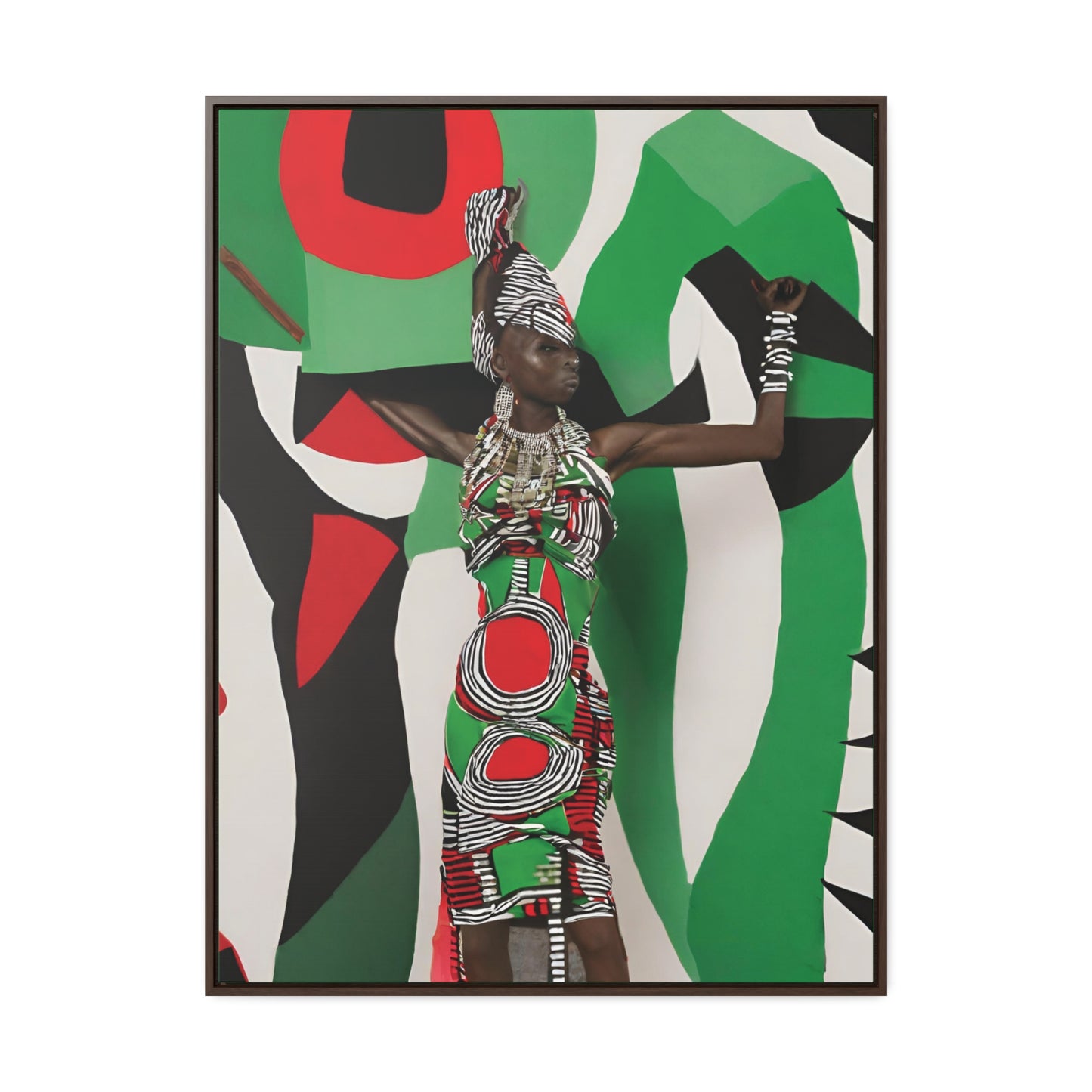 Tiana African Art Framed Canvas Wrap
