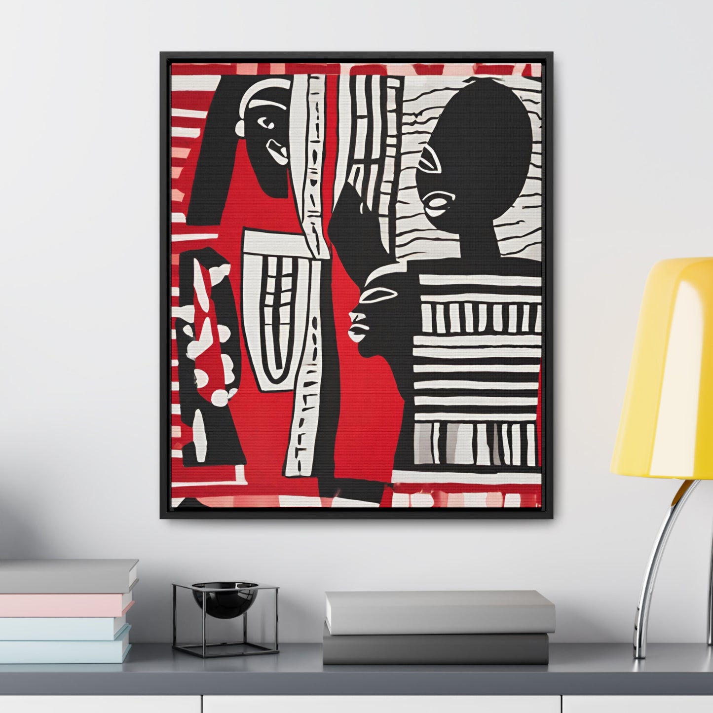 Winta African Art Framed Canvas Wrap