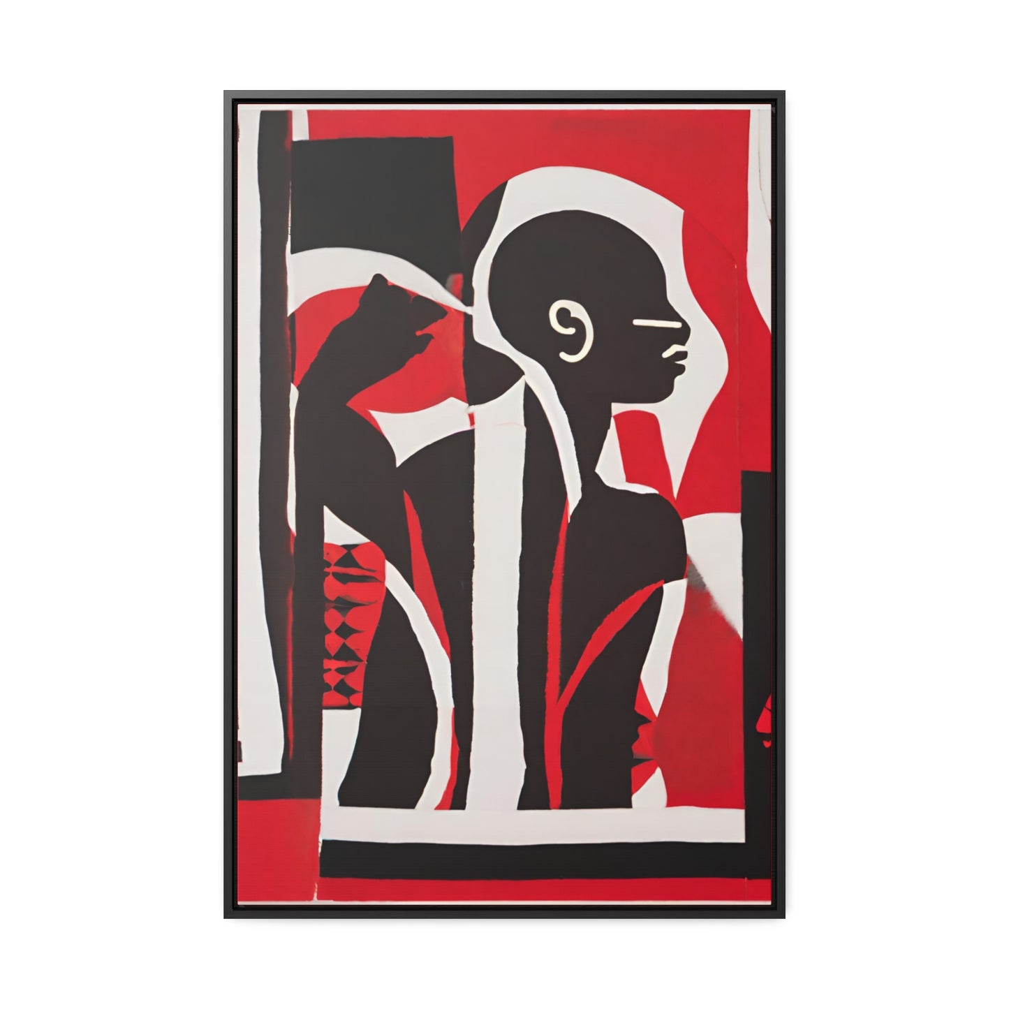 Ife African Art Framed Canvas Wrap