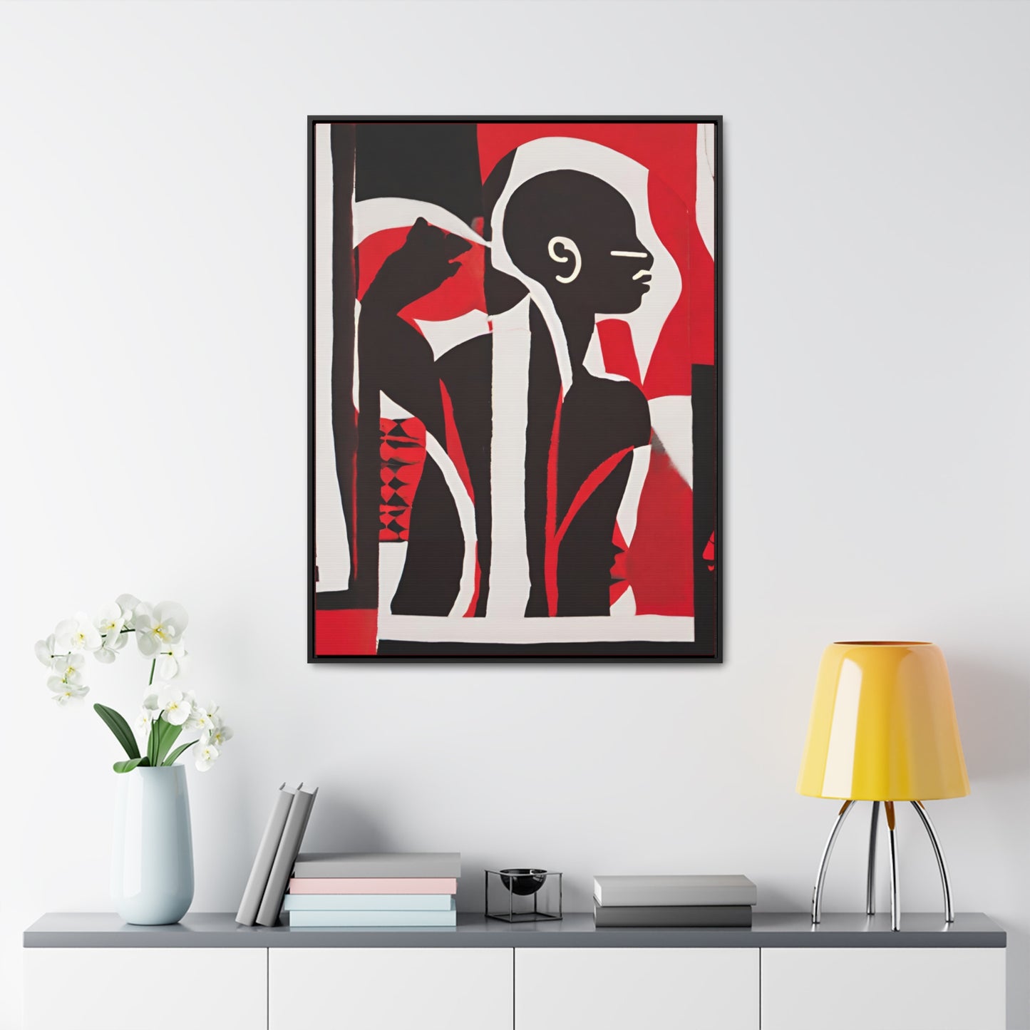 Ife African Art Framed Canvas Wrap