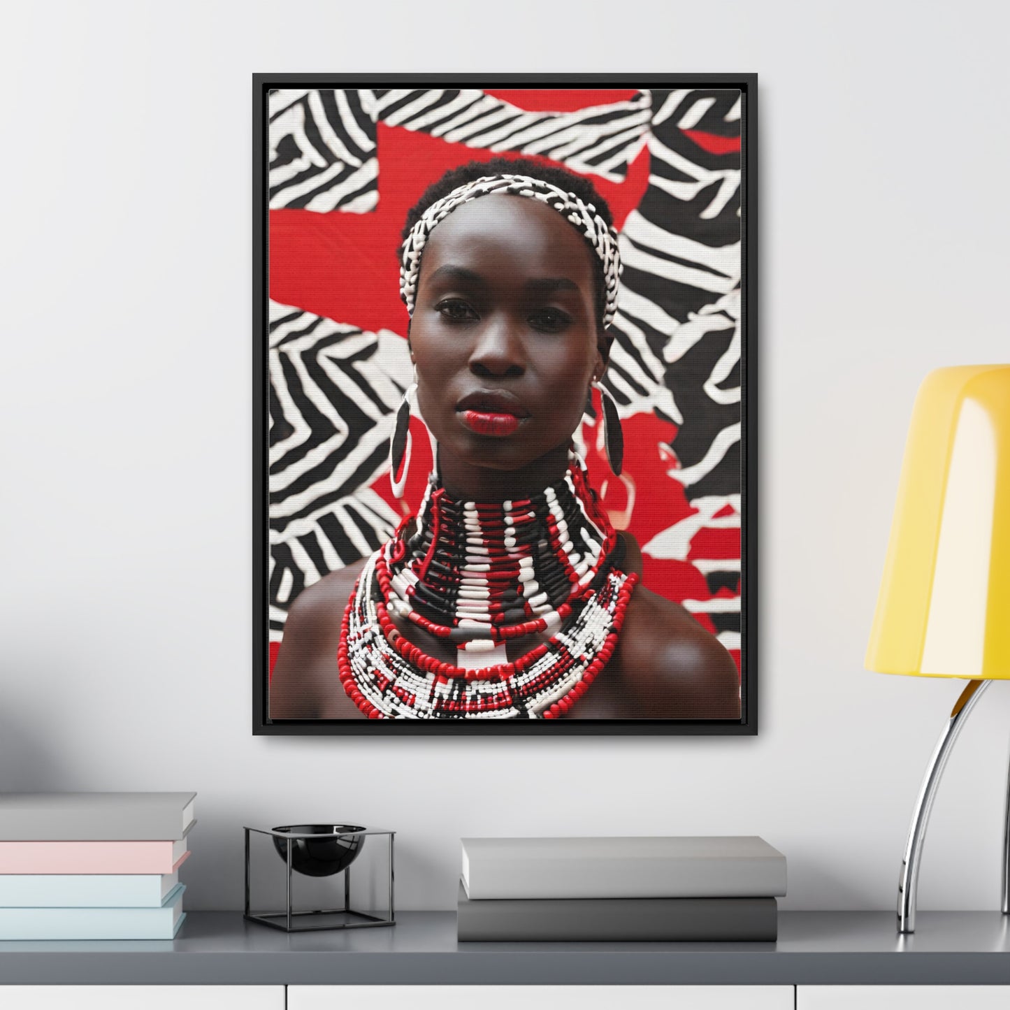 Lateefah African Art Framed Canvas Wrap