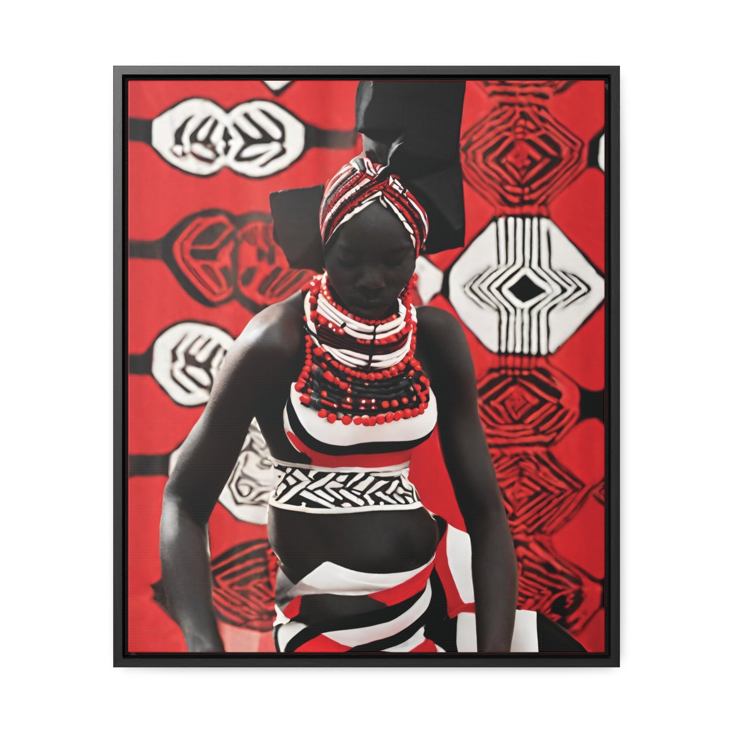 Malaika African Art Framed Canvas Wrap