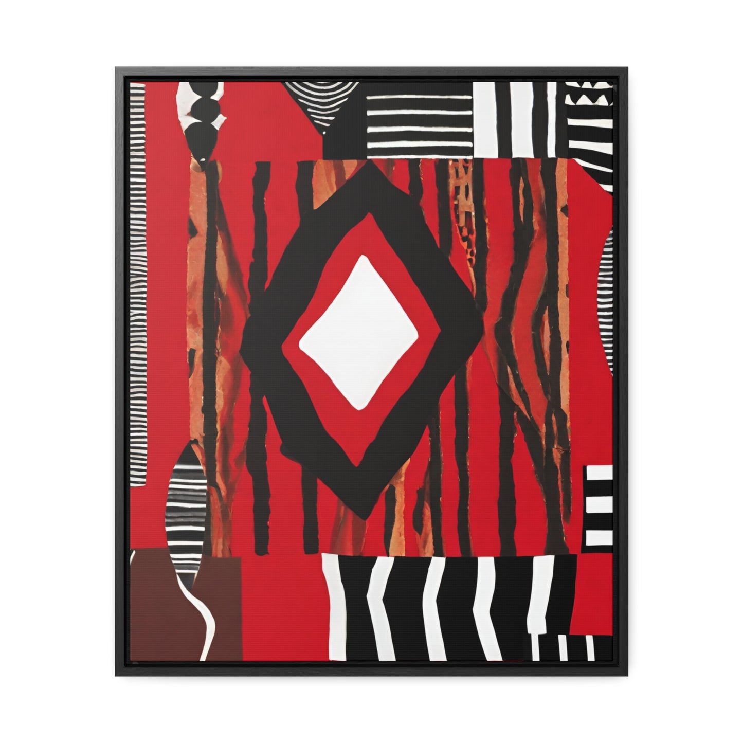 Yumna African Art Framed Canvas Wrap