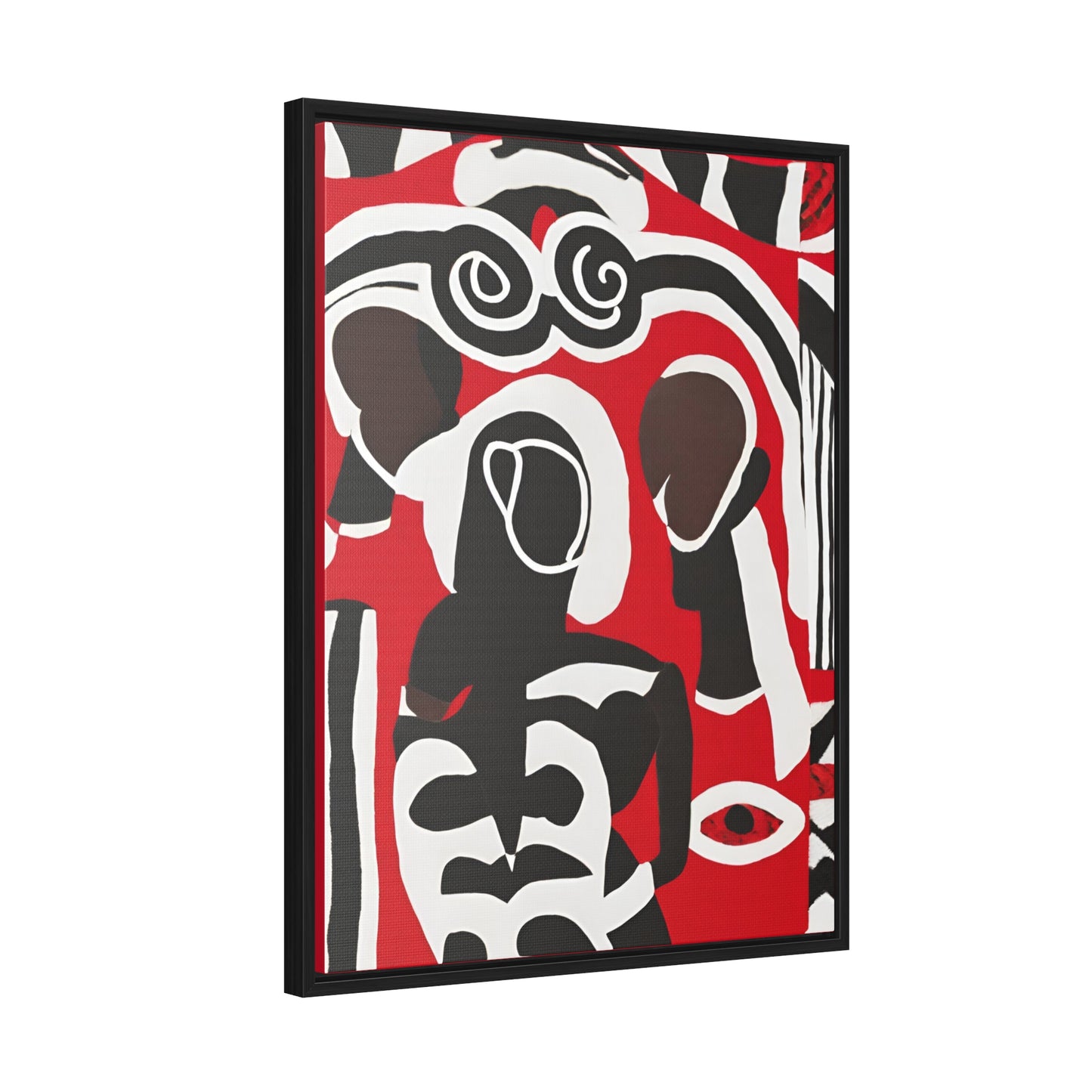Nyuso African Art Framed Canvas Wrap