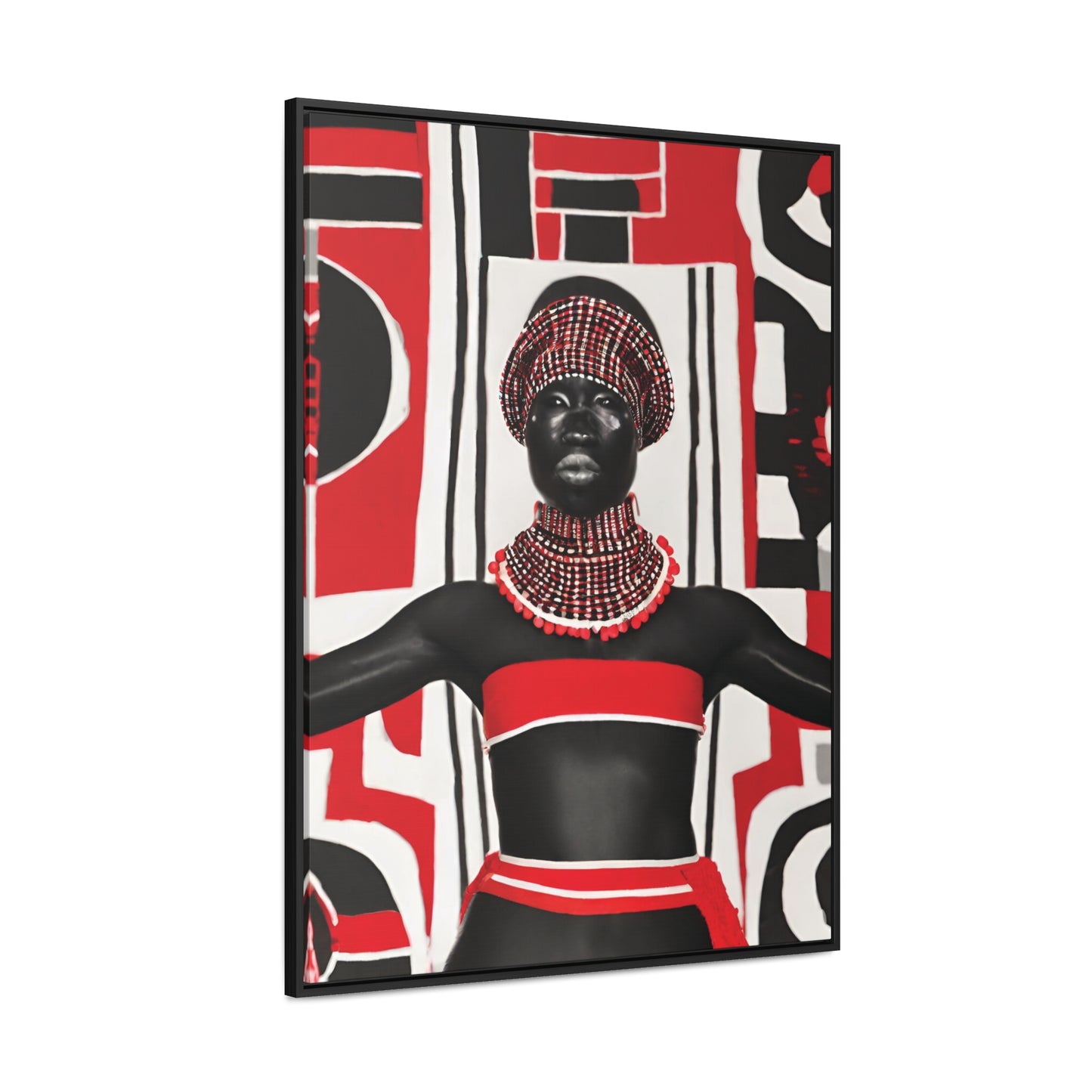 Behati African Art Framed Canvas Wrap