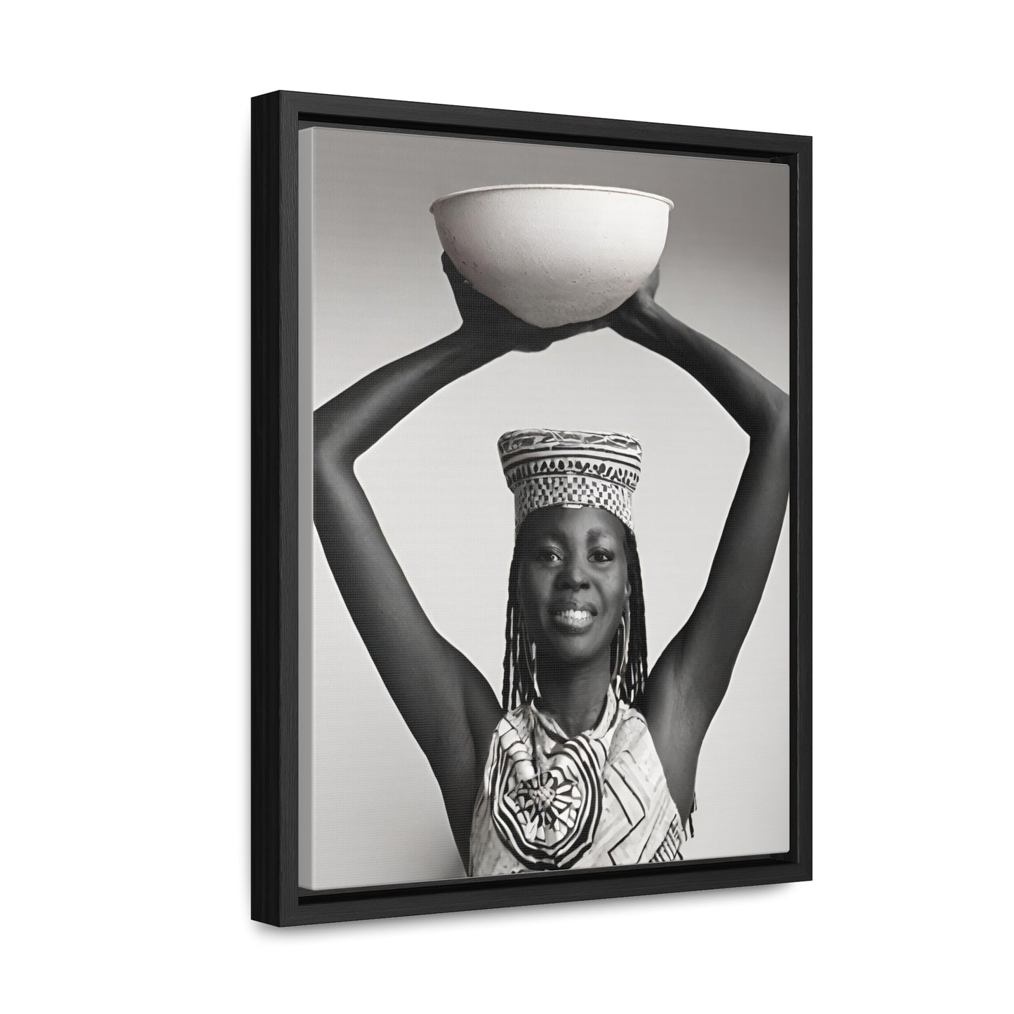 Shani African Art Framed Canvas Wrap