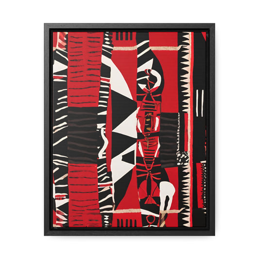 Abena African Art Framed Canvas Wrap