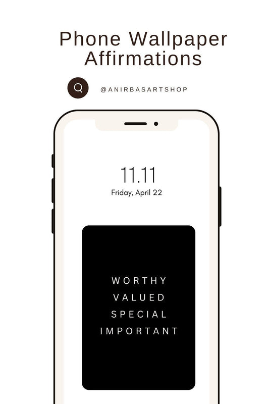 Worthy Valued Affirmation Phone Wallpaper or Lockscreen, 1440x2960 px Download