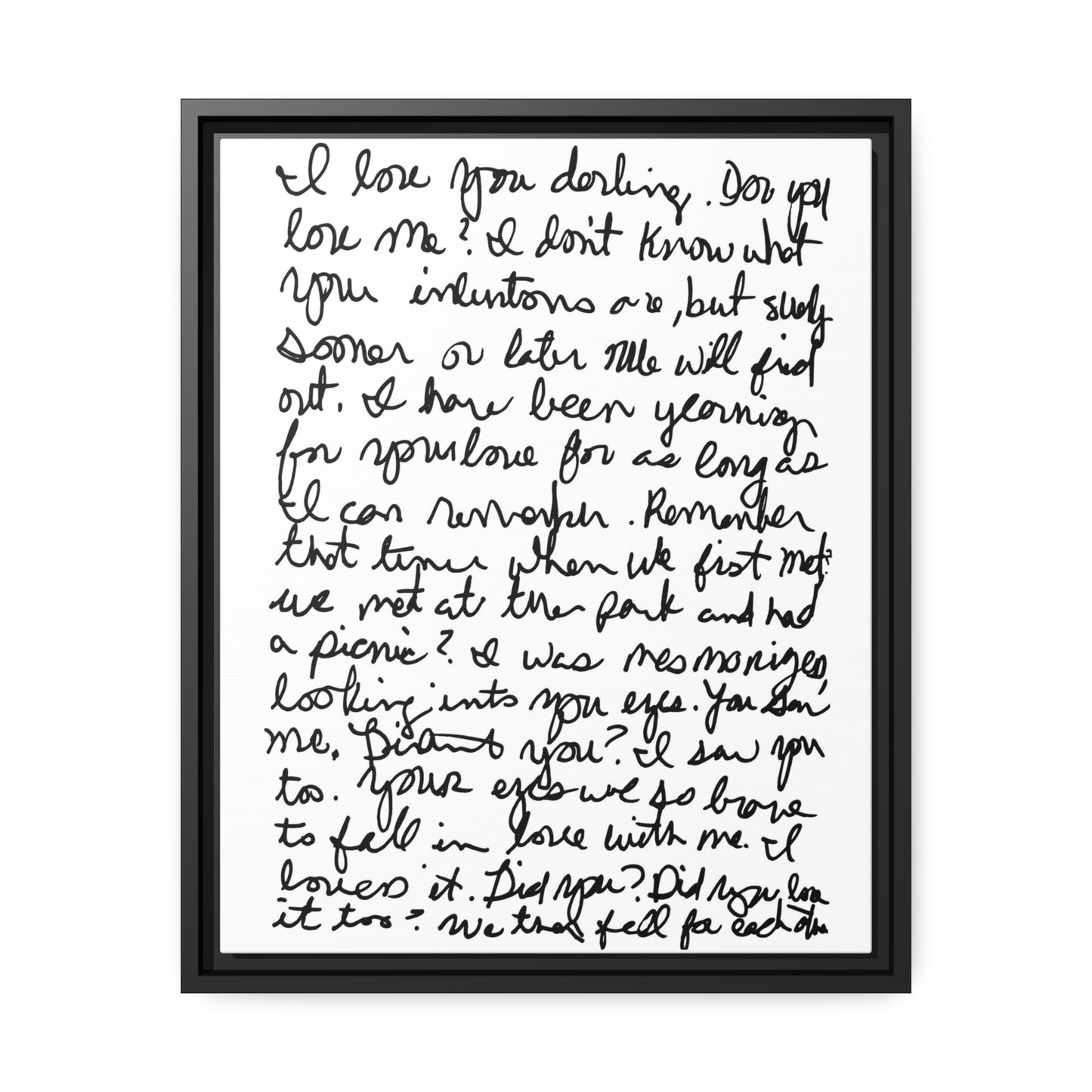The Letter Framed Canvas