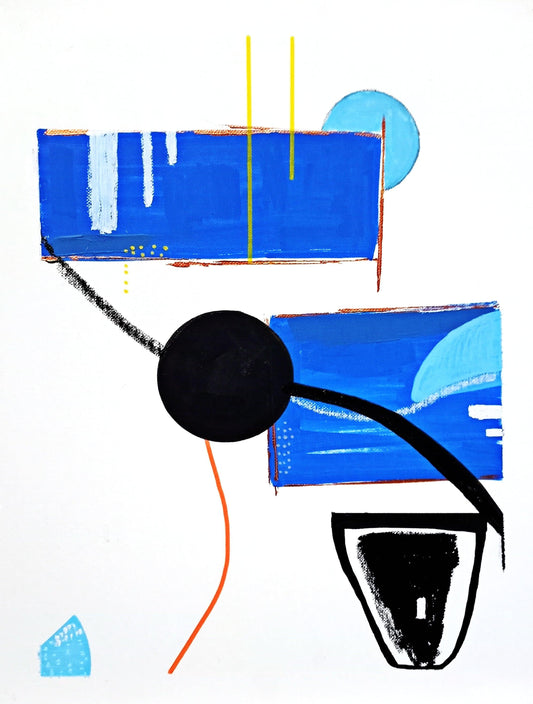 As Hot as Blue Blazes 12"x16" Canvas Panel - Anirbas Art