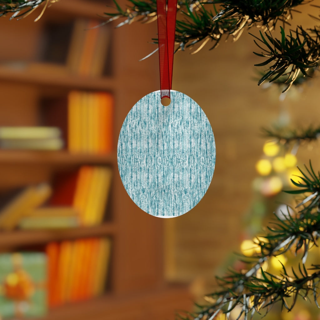 Cervical Cancer Awareness Christmas Tree Metal Ornaments