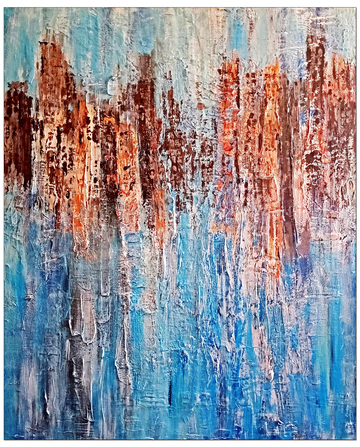 City of Life Abstract Cityscape 48"x60"