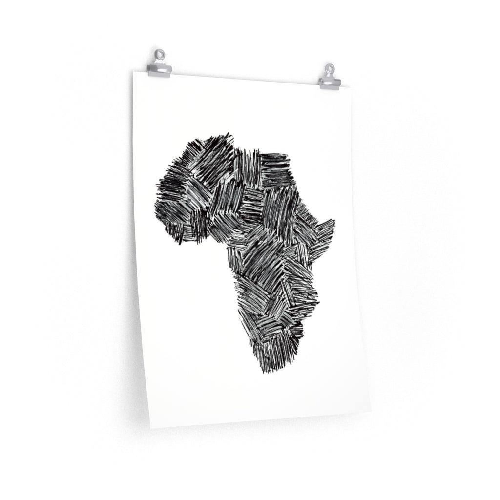 She's a Lady Africa Map Premium Matte Art Poster - Anirbas Art