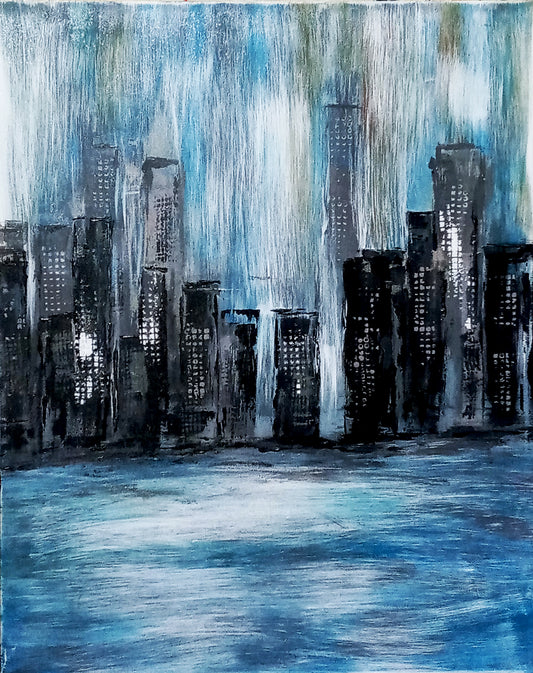 Blue Hour Cityscape 24"x30"