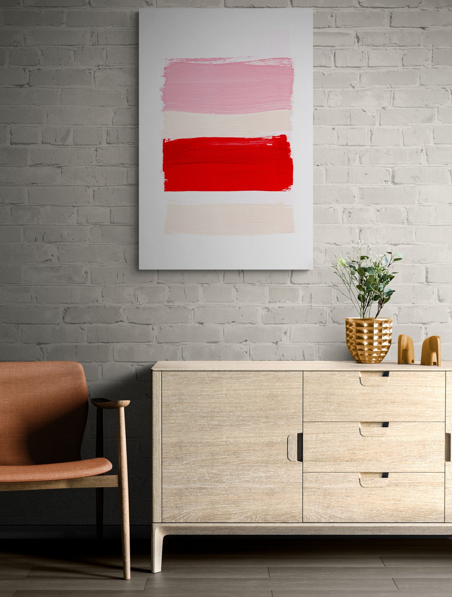 Red Stroke Canvas Print