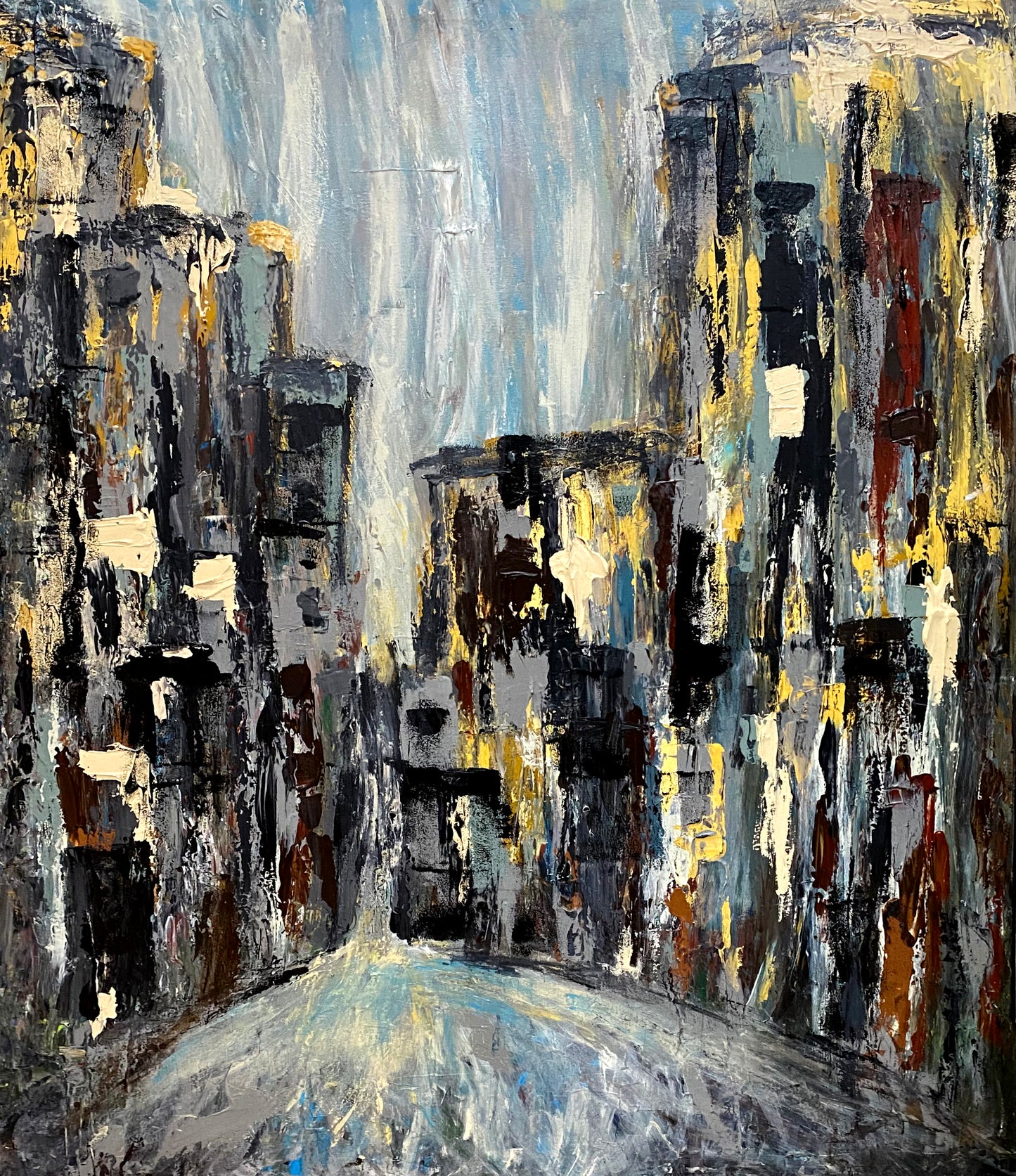 It Was a Cold and Frosty Morning Cityscape"36x48"