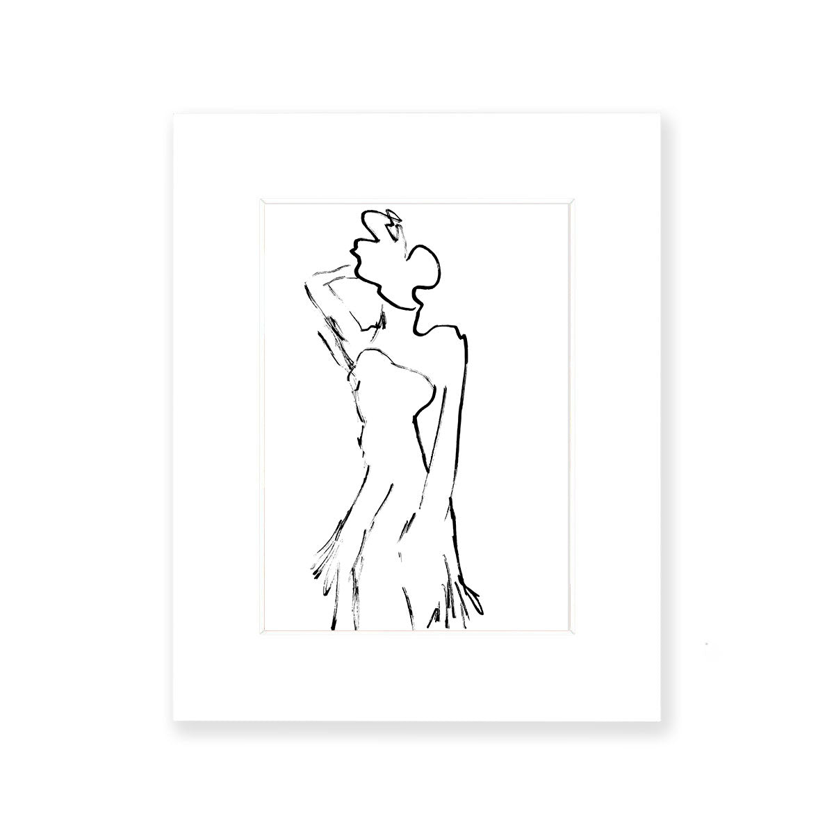 Private Dancer Lady Art Print 5"x7" with 8"x10" Mat and Board