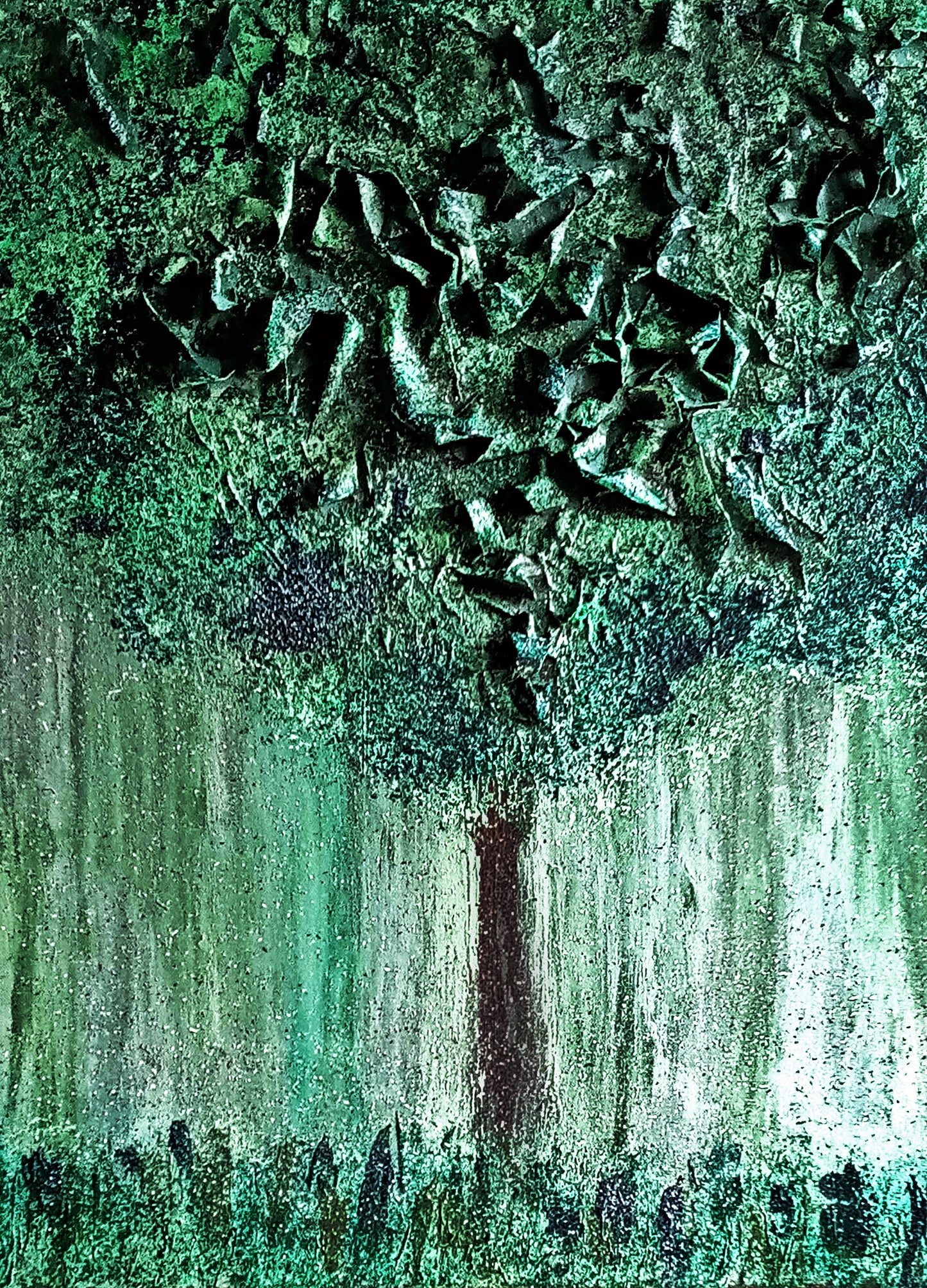 The Tree 3D Art 18"x24" on Canvas