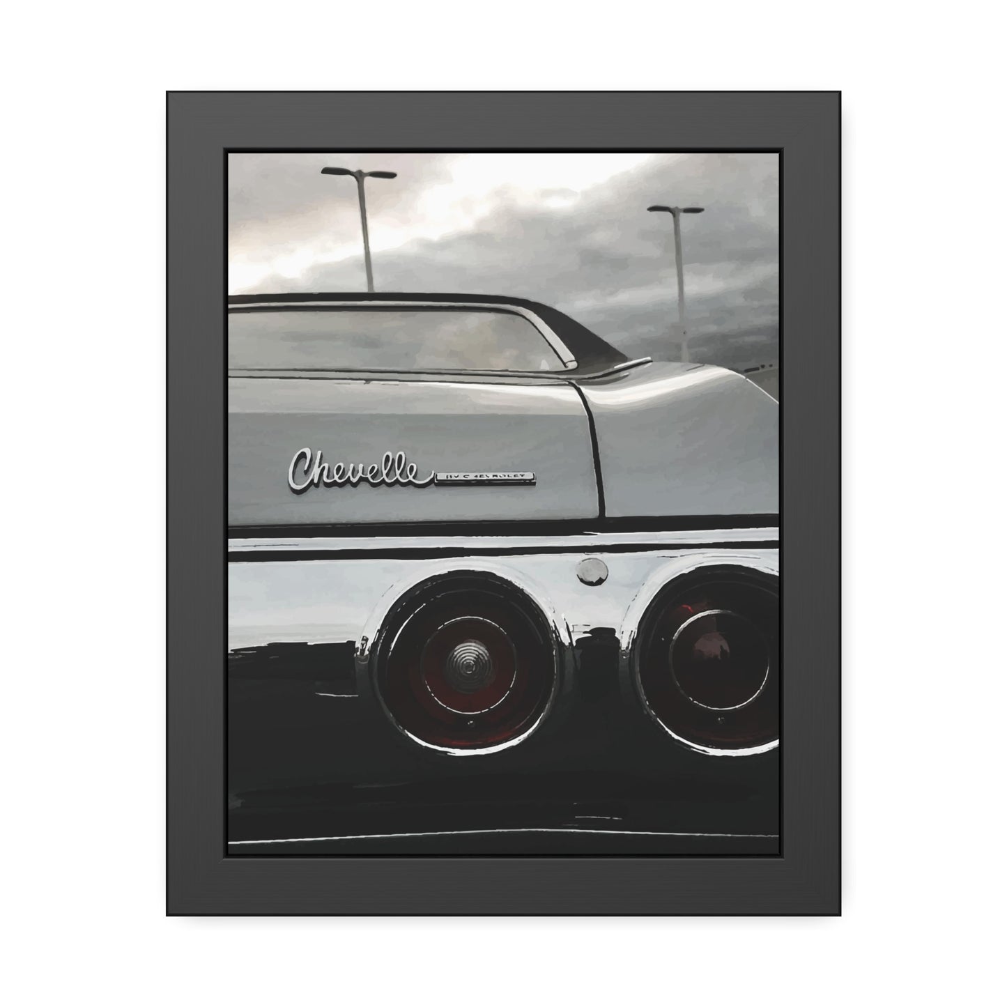 Old Chevelle Car Art Framed Poster