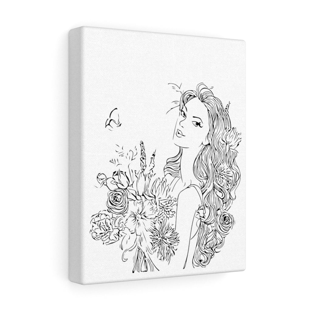Helen Coloring Book Canvas 8"x10" DIY Paint and Sip