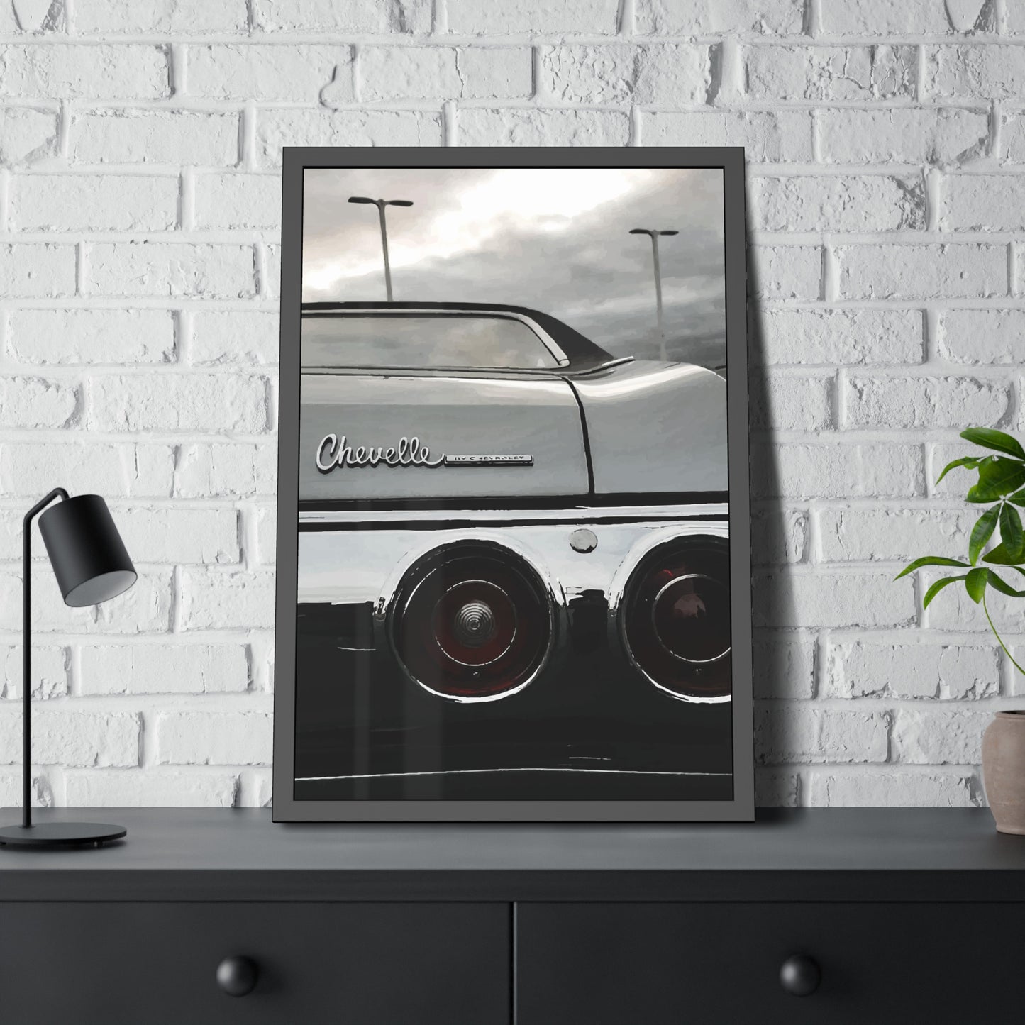 Old Chevelle Car Art Framed Poster