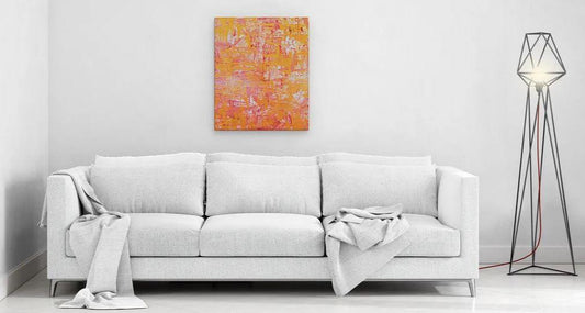 "Orange Glory" 24"x30" Acrylic on Canvas - Anirbas Art