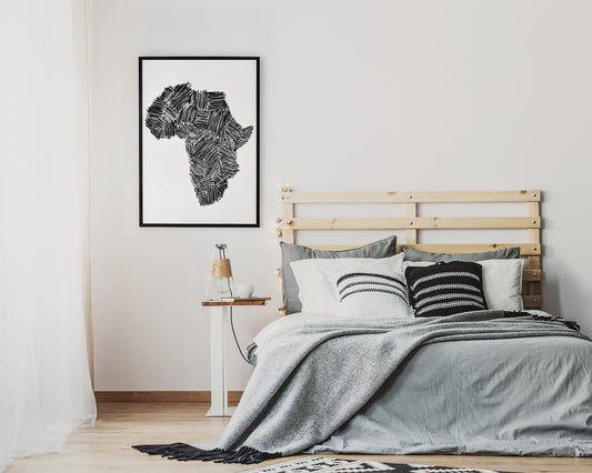 She's a Lady Africa Map Premium Matte Art Poster