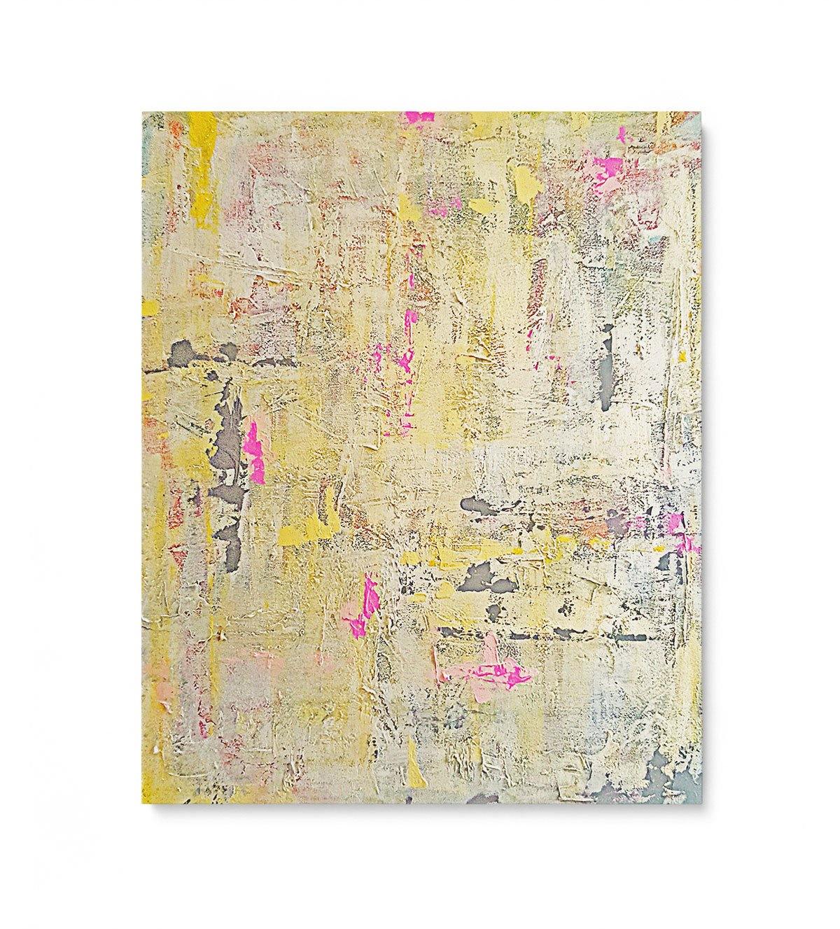 yellow and grey canvas art
